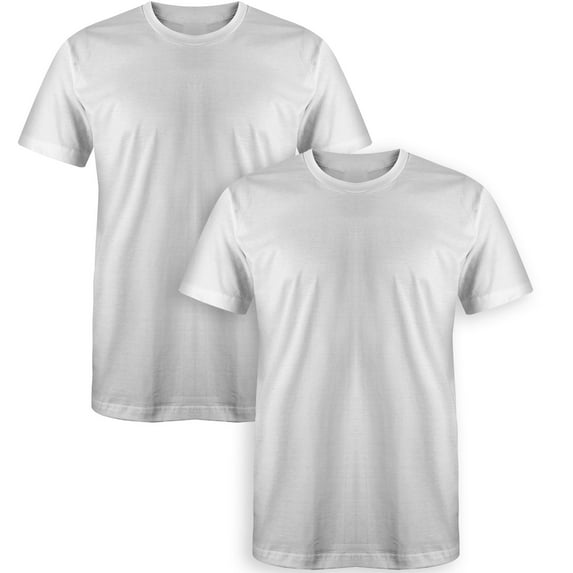 2 Pack T-Shirts for Men, 100% Cotton Crew Neck Tag Free Mens Shirt