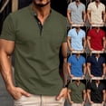 thumbnail image 1 of 2 Pack T Shirts for Men with Pocket and Button Short Sleeve Crewneck Tees Tops Mens Casual Solid Color Pullover Breathable Basic Work Tshirts Shirt, 1 of 8