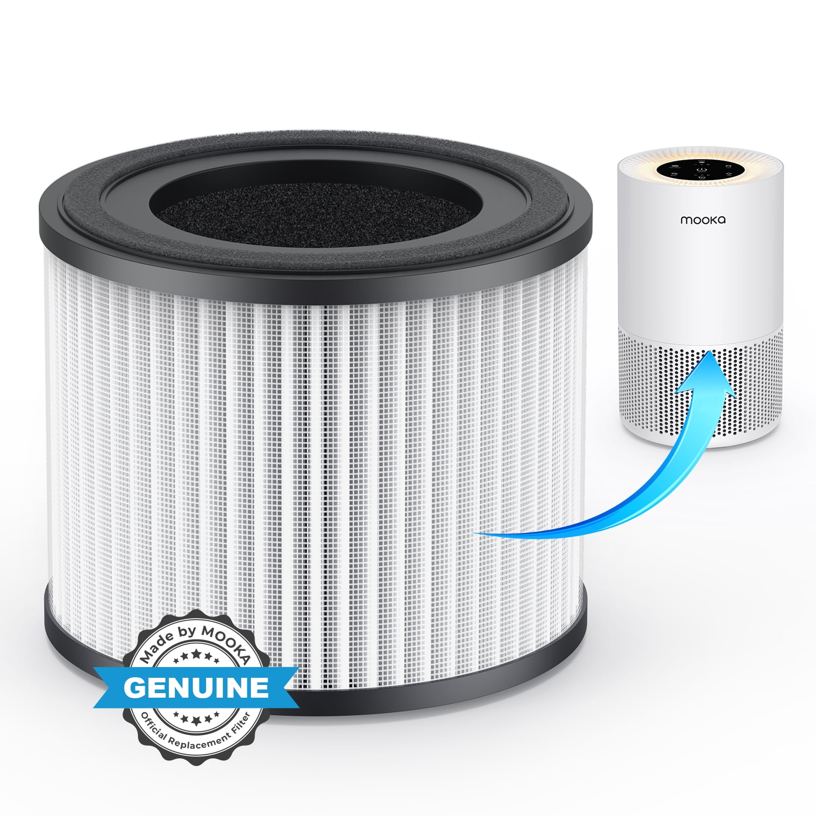 2 Pack TENKER Air Purifier Filter ，True HEPA Air Purifier Filter Replacement Compatible with TENKER AP-6980 Air Purifier