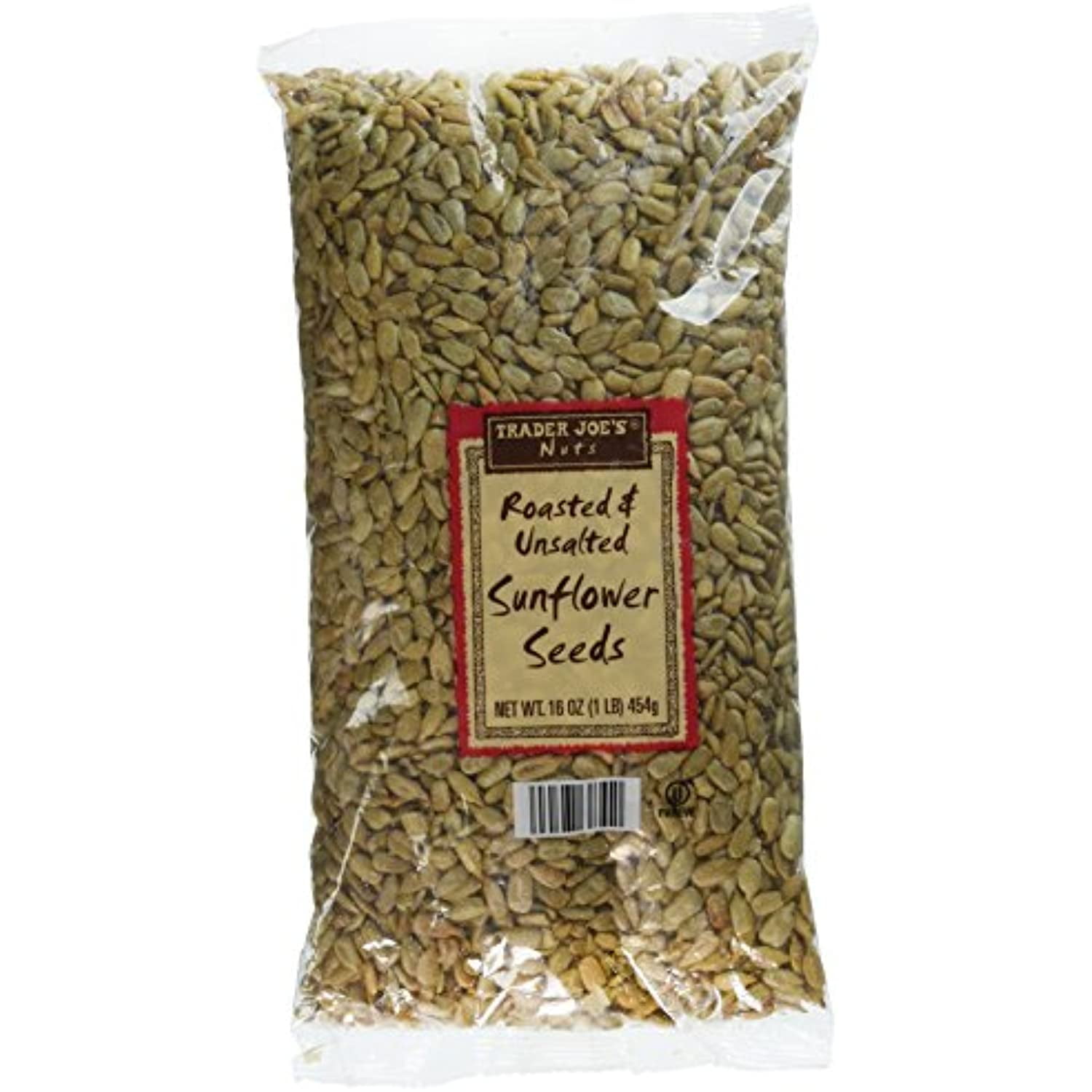 2 Pack TJ Roasted & Unsalted Sunflower Seeds 16 Oz Net Wt