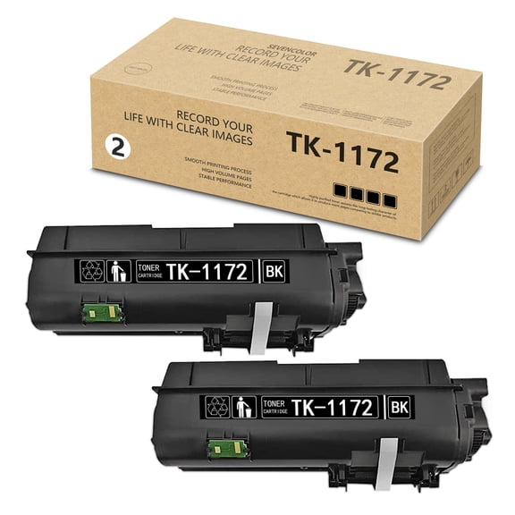 2 Pack TK1172 1T02S50US0 Black Toner Cartridge Replacement for Kyocera M2540d Printer