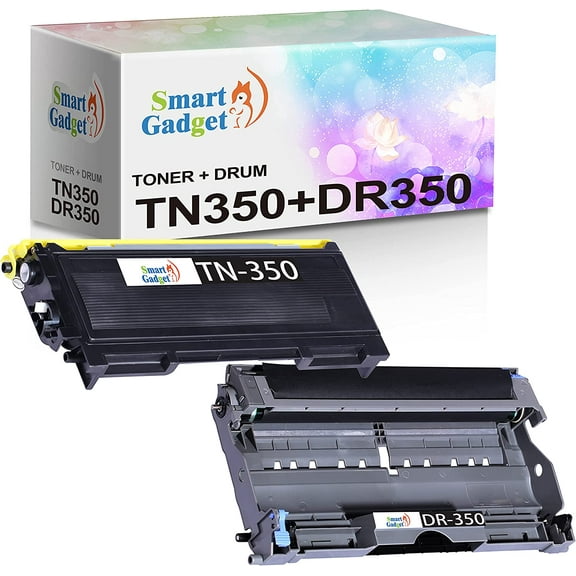 [ 2 Pack TN350/DR350 Combo Replacement Toner&Drum Cartridge TN350/DR350 | Use with MFC-7225N MFC-7420 MFC-7820D DCP-7020 HL-2040N HL-2040R HL-2070N Printer | Toner/Drum Set Pack |
