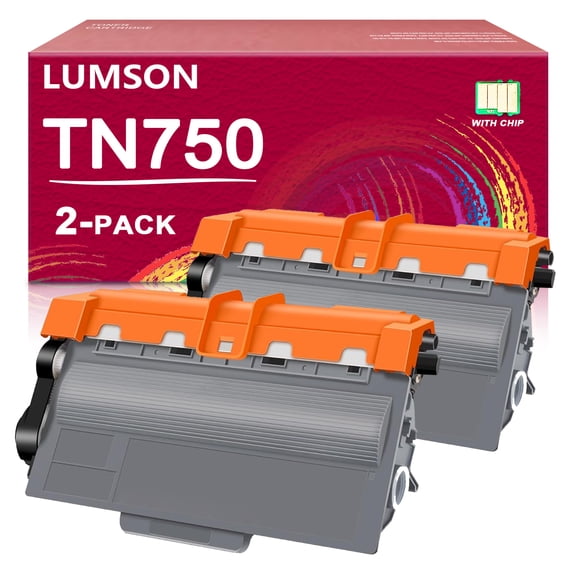 2 Pack TN750 TN-750 High Yield Black Toner Cartridge Compatible TN750 Replacement for Brother HL-5440D 5450DN 5470DW/DWT 6180DW/DWT DCP-8110DN 8150DN 8155DN 8510DN MFC-8710DW 8810DW 8910DW Printer