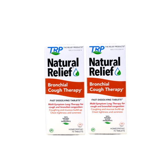 2 Pack - TRP Natural Relief Bronchial Cough Therapy Fast Dissolving Tablets, 70 count
