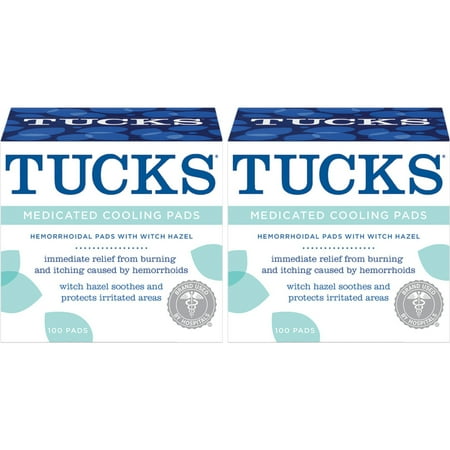2 Pack - TUCKS Medicated Cooling Pads 100 Each