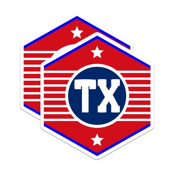 (2 Pack) TX Texas State Magnets - Lone Star State Fridge Magnet - Texas Home Decor - 5" On Longest Side - Premium Magnet - for Cars, Refrigerators, Toolboxes, Lockers - Made in USA - MAG17693