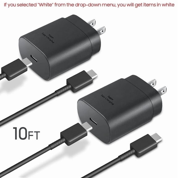 2-Pack TYPPKMM USB Wall Charger Adaptive Fast Charging for Samsung Galaxy S10/S9/S8, Note 9