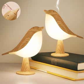 2 Pack Table Lamp, Touch Control Bird Lamps, Bedside Lamp, Brid Night Light, Cordless Small Desk Lamps Battery Operated Nightstand Lamp, 3-Way Dimmable Light, Rechargeable Decorative Desk Lamp
