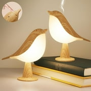 2 Pack Table Lamp, Touch Control Bird Lamps, Bedside Lamp, Brid Night Light, Cordless Small Desk Lamps Battery Operated Nightstand Lamp, 3-Way Dimmable Light, Rechargeable Decorative Desk Lamp