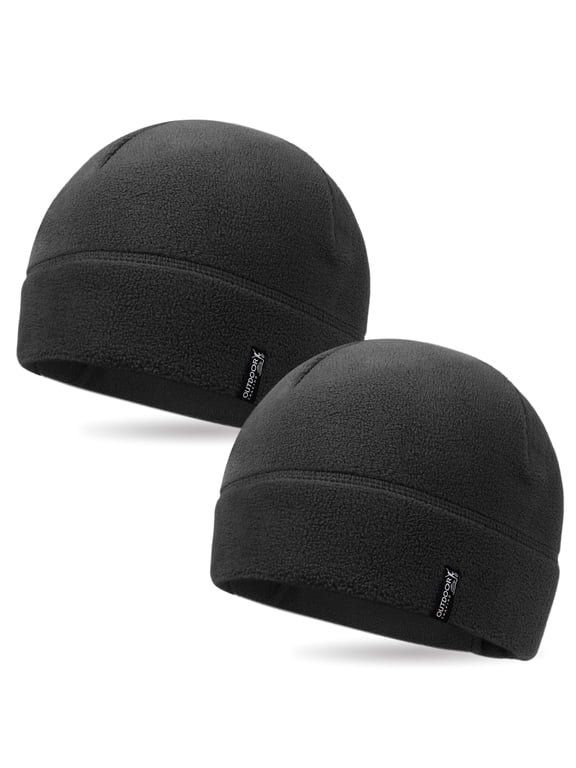 2 Pack Tactical Fleece Beanie – Warm Military Watch Cap for Men and Women, Cold Weather Gear