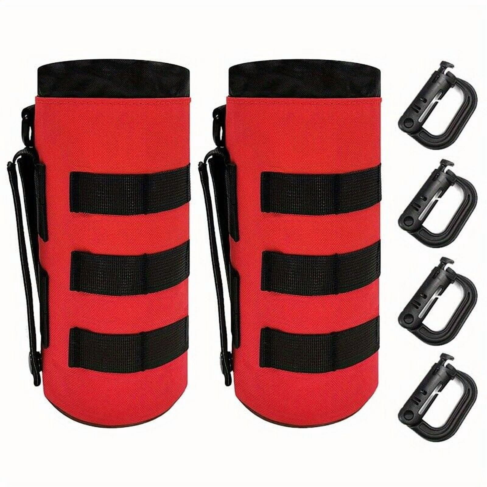 2 Pack MOLLE Utility Pouches & 2 Pack Tactical Water Bottle Pouches – 1000D Nylon For Backpack, Vest, Gear