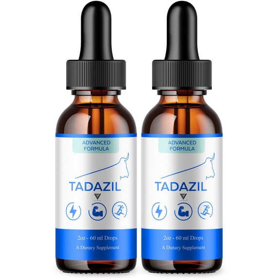 (2 Pack) Tadazil Men Performance Support Drops, Tada Zil Drops Supplement (4oz)