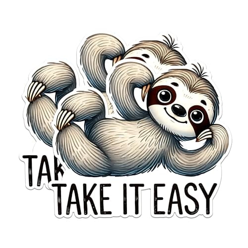 (2 Pack) Take It Easy Sloth Magnets - Cute Animal Magnets - Fun Kitchen Magnets- 5" On Longest Side - for Fridges, Toolboxes, Cars - Made in USA - MAG2733