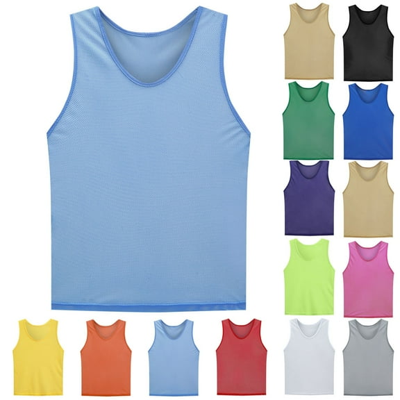 2 Pack Tank Tops for Boys & Girls Lightweight Sleeveless Crewneck T Shirts Size 2-16 Teens Toddlers Solid Hollow-Out Pullover Cami Undershirts