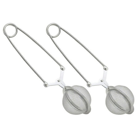 2 Pack Tea Infuser for Loose Leaf Tea Long Handled Mesh Snap Ball Tea Strainer