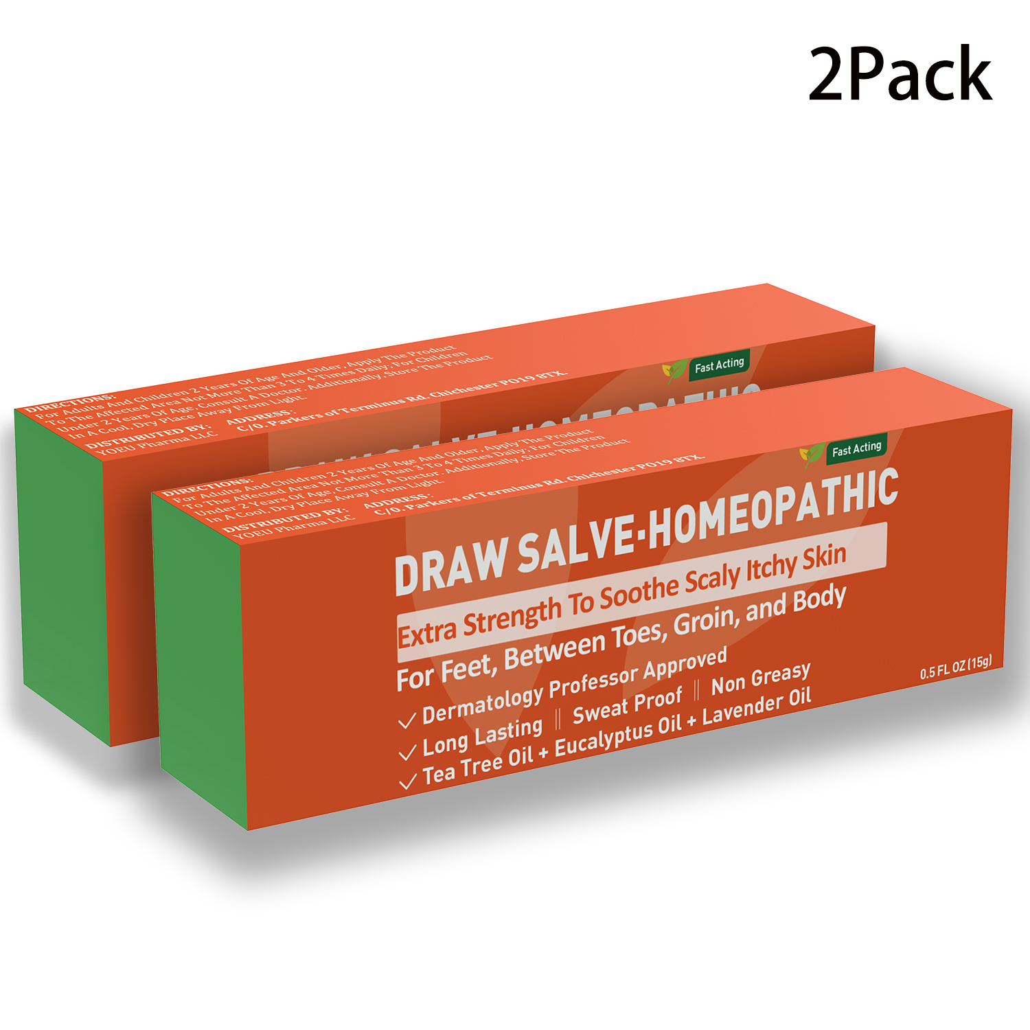 2 Pack Eczema Cream Tea tree oil ointment，Jock Itch, Hand Foot, Tinea