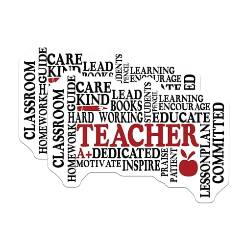 (2 Pack) Teacher Appreciation Magnets - Classroom Decor Magnets - Inspirational Quotes Magnets for Teachers - 5" On Longest Side - for Cars, Refrigerators, Toolboxes, Lockers - Made in USA BMCS3097