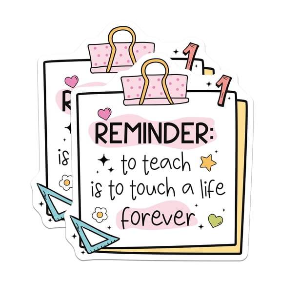 (2 Pack) Teacher Appreciation Magnets - Inspirational Quotes - Classroom - Educational Gifts - 5" On Longest Side - for Cars, Fridges, Toolboxes - Made in USA - MAG4432