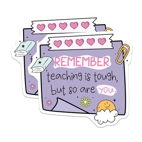 (2 Pack) Teacher Appreciation Magnets - Motivational Teacher Magnets - Inspirational Classroom - Teacher Gifts - 5" On Longest Side - for Cars, Fridges, Toolboxes - Made in USA - MAG4437