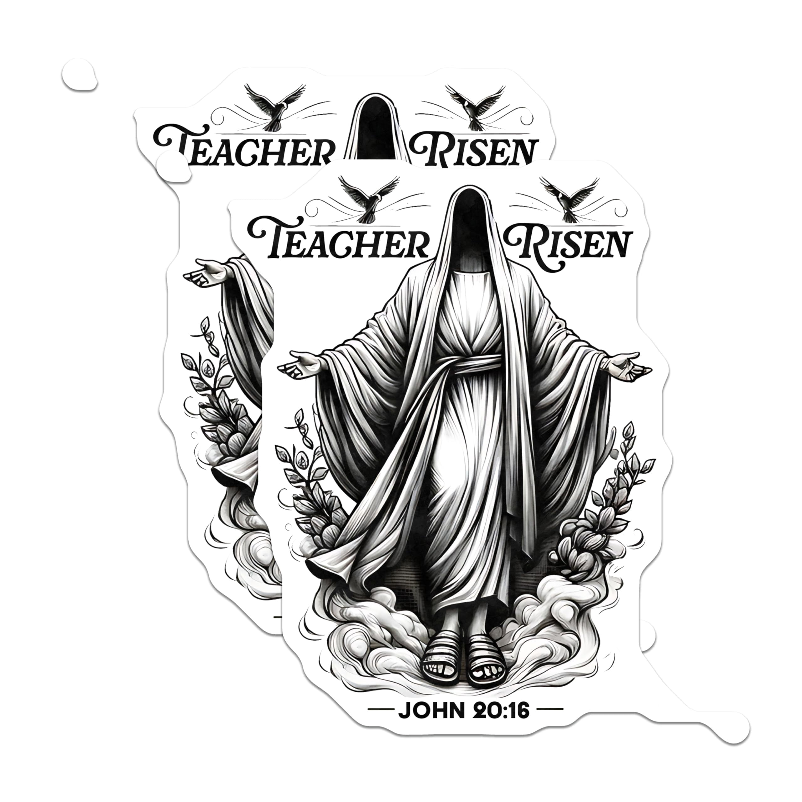 (2 Pack) Teacher Risen Magnets - Jesus Resurrection - John 20:16 ...