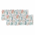 thumbnail image 1 of 2 Pack Teal Seahorse Starfish Valance for Window Summer Beach Coral Shell Board Kitchen Valance Rod Pocket Short Curtain Topper Decorative Window Treatment for Living Room Bedroom 60"x18", 1 of 9