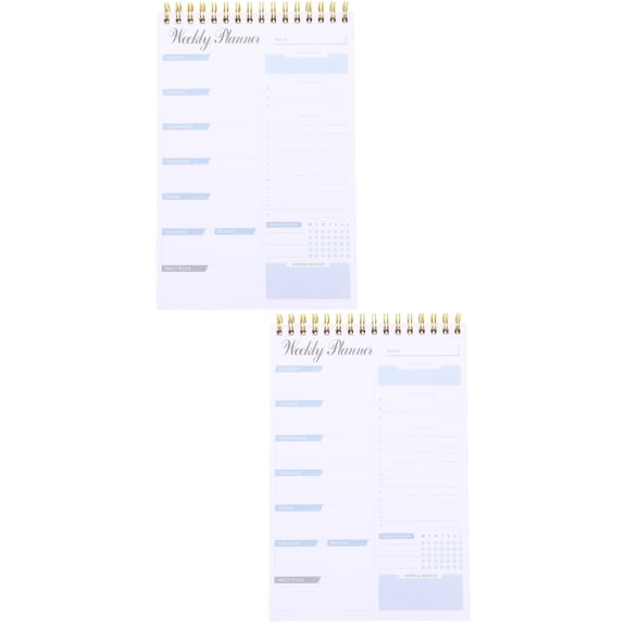 2-Pack Tear-Off Planner Notepads with To-Do List Stickers for Daily Organization, Office, Work, and Home Use