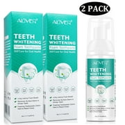 2-Pack Teeth Whitening Foam Toothpaste Mint, Baking Soda Ultra-fine Mousse Mouth Wash for Sensitive Teeth Oral Care