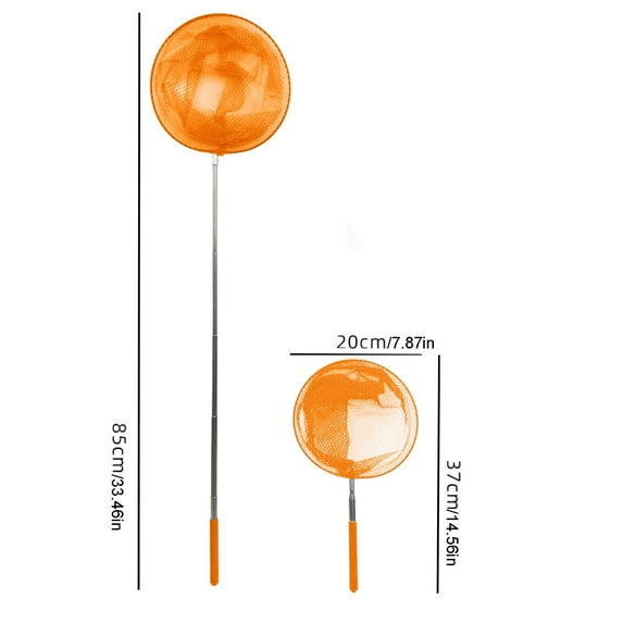 2 Pack Telescopic Fishing Net with Handle, Foldable Insect Catching Nets, Colorful Fishing Net Exploration Toys for Outdoor Playing