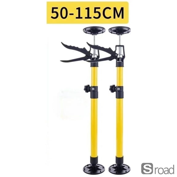 2-Pack Telescoping Support Rods, Adjustable Cabinet Jack Pole With Non-Slip Pads, 220LB Load Capacity Wall Support For Construction, Drywall, And Woodworking,Long 50-115cm,L