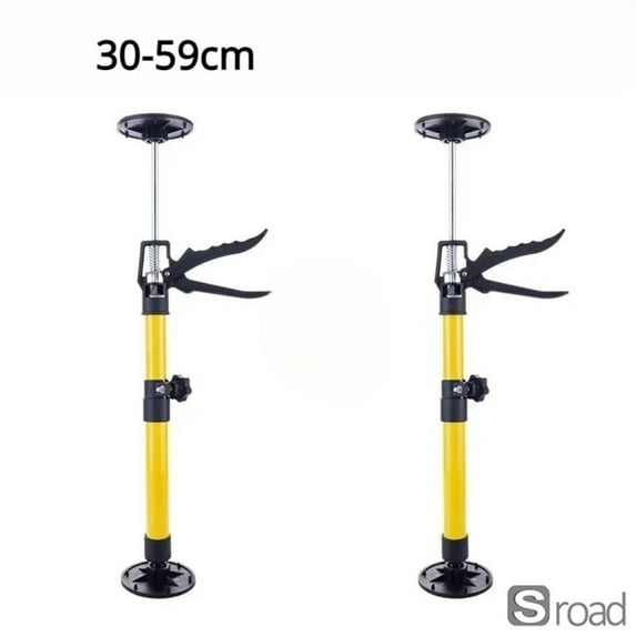2-Pack Telescoping Support Rods, Adjustable Cabinet Jack Pole With Non-Slip Pads, 220LB Load Capacity Wall Support For Construction, Drywall, And Woodworking,Short 30-59cm,M