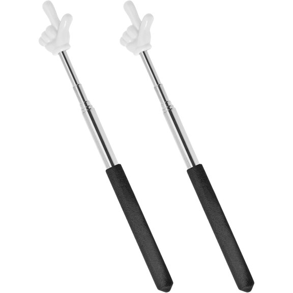 2 Pack Telescoping Teachers Pointer, Black