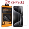thumbnail image 1 of 2-Pack Tempered GLASS Screen Protector For iPhone 15, 1 of 6