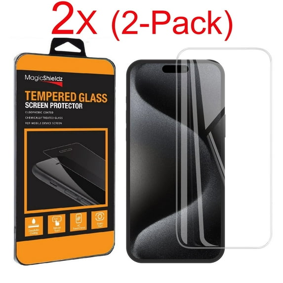 2-Pack Tempered GLASS Screen Protector For iPhone 15