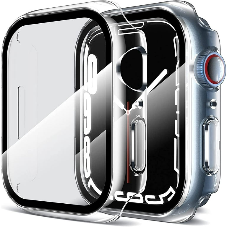 2 Pack Tempered Glass Case Compatible With Apple Watch 38mm Series 3 Series 2 Series 1 Built in Tempered Glass Screen Protector Hard PC Protector Cover for iWatch 38mm Clear Walmart
