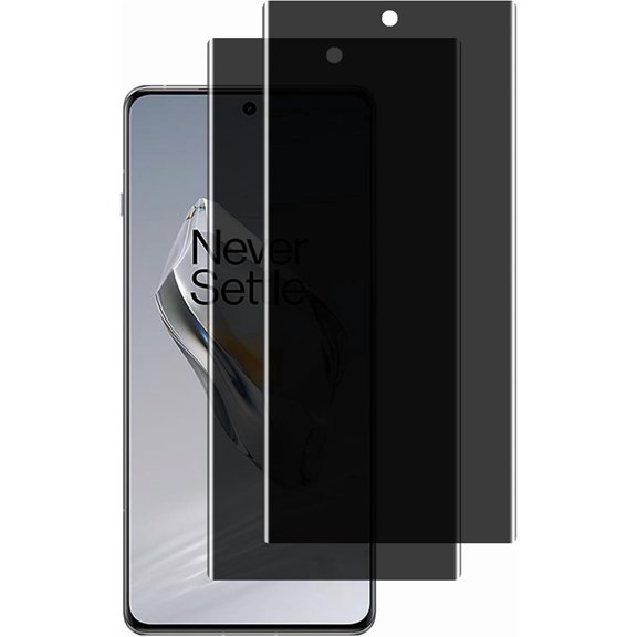 for 2 Pack Tempered Glass for OnePlus 12 5G Privacy Screen Protector, 3D Full Coverage Anti-Spy Bubble-Free Anti-Scratch for OnePlus 12, Case Friendly