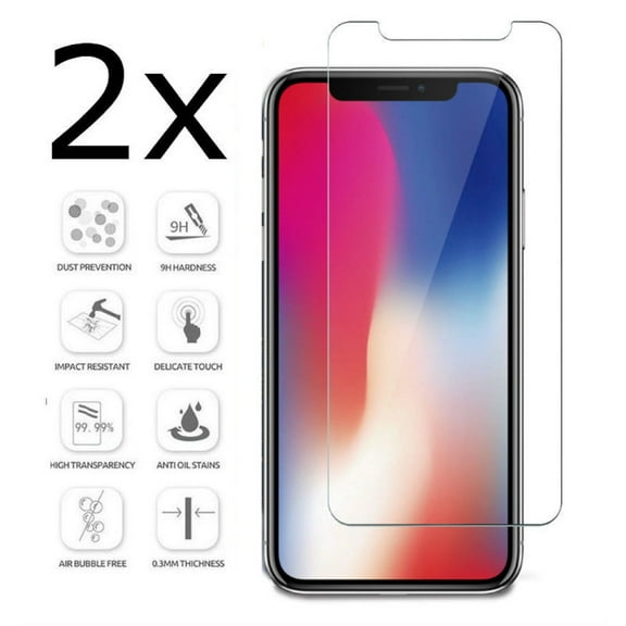 [2-Pack] Tempered Glass Screen Protector For iPhone XS (Anti-Scratch, Anti-Fingerprint, Bubble Free)