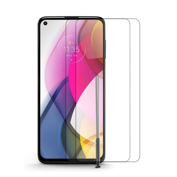 [2 Pack] Tempered Glass Screen Protector Frontier Protective Protector Clear Cover for Motorola Moto G Stylus 2021 XT2115