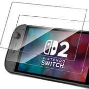 2 Pack Tempered Glass Screen Protector for Nintendo Switch 2 2025 7.9   HD Clear, 9H Hardness, Anti-Scratch, Bubble-Free, Touch Sensitive with Auto-Alignment Frame