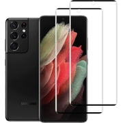 [2 Pack] Tempered Glass Screen Protector for Samsung Galaxy S21 Ultra 5G,3D Curved,9H Hardness,Anti Scratch,HD Clear,Compatible with Samsung Galaxy S21 Ultra 5G