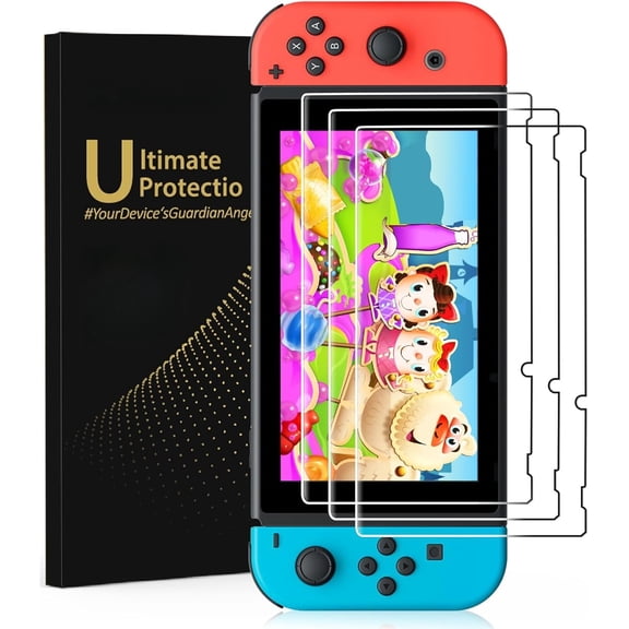 [2-Pack] Tempered Glass Screen Protector for Nintendo Switch 2 (2025 7.9 & 3DS/2DS - HD Clear, Anti-Scratch, Bubble-Free, NOT for Switch 2017/OLED