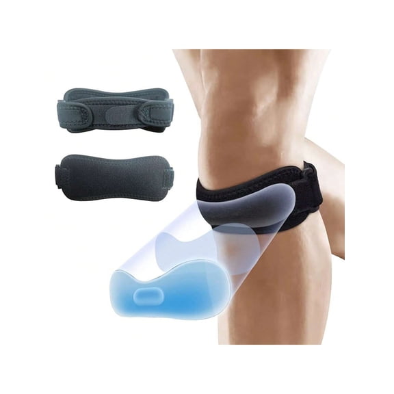 2-Pack Tendon Knee Support Strap - Comfortable Durable Knee Brace for Jumpers Knee Relief, Enhanced Performance for Hiking, Basketball, Running & Gym Workouts