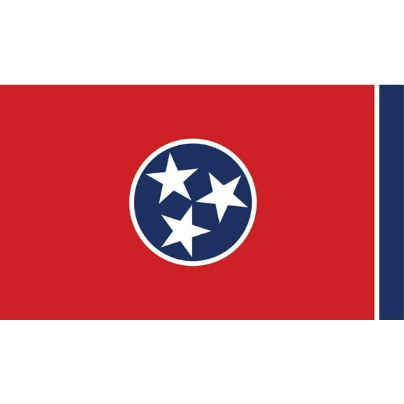 2-Pack Tennessee State Flag Decal Sticker | 5-Inches By 3-Inches | Laminated Vinyl Decal | PDS348