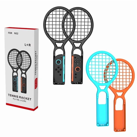 2-Pack Tennis Racket Grips for Nintendo Switch 2 Joy-Con Controllers - Ergonomic Motion Control Sports Grips for Switch 2 Left/Right Small Controllers | Anti-Slip, Enhances Tennis Game Immersion