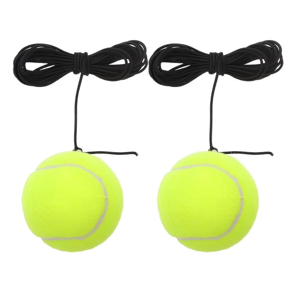 2 Pack Tennis Training Balls With Elastic Rubber String, Single Player Practice Balls, Durable Rebound Trainer For Skill Improvement, Indoor Outdoor Use