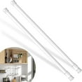 thumbnail image 1 of 2 Pack Tension Curtain Rod, Window Safety Bars, Adjustable Sliding Glass Door Lock, Window Lock Bar Curtain Rods for Home, Bathroom, Bedroom, Dorm, Office, Extends from 23.62-39.37 Inches (White), 1 of 8