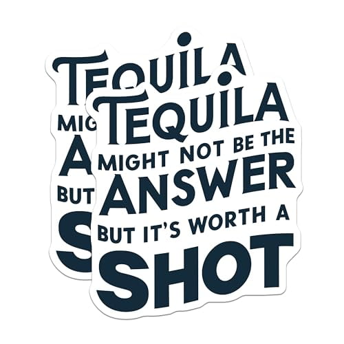 (2 Pack) Tequila Might Not Be The Answer Magnets - Funny Quote - Humorous Sayings - 5" On Longest Side - for Cars, Fridges, Toolboxes - Made in USA - MAG5591