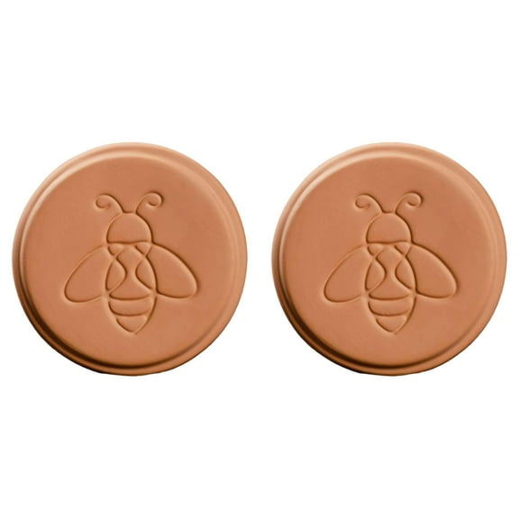 2 Pack Terracotta Brown Sugar Saver, Reusable Brown Sugar Keeper Terra Cotta Sugar Softener Container Disc for Food Storage Containers