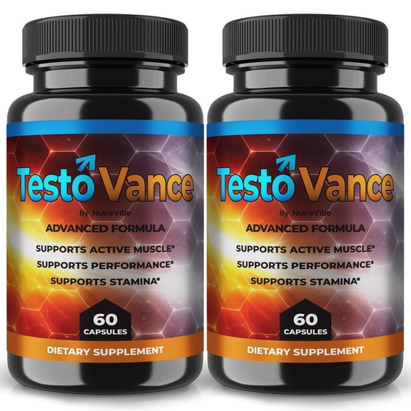 (2 Pack) TestoVance  Original Testo Vance Capsules with a Natural Daily Blend for Wellness |Clean, Gentle, Easy-to-Swallow Pills (120 Capsules)