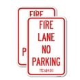 thumbnail image 1 of (2 Pack) Texas Fire Lane No Parking | 18" X 24" Heavy-Gauge Aluminum Sign | Rust Free Aluminum, Weather Resistant, Waterproof, Fade Resistant, 2 Pre-drilled Holes, 1 of 4