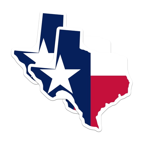(2 Pack) Texas Flag Magnets - Lone Star State Decor - American Patriotism Display - 5 Inches On Longest Side - Thick Durable Magnet - Made in USA - MAG23120